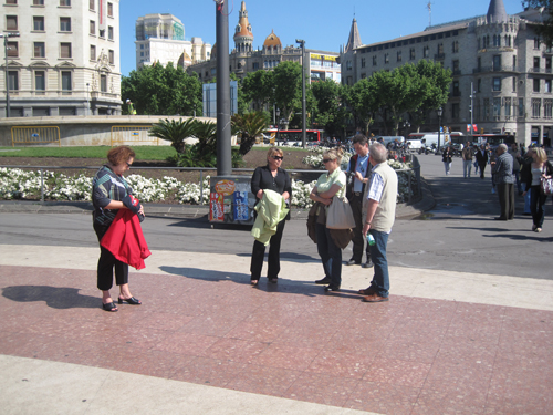 Plaça de Catalunya - Reisegruppe
